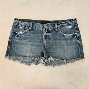 Lucky Brand The Cut Off Women's Distressed Denim Shorts Blue Size 6/28